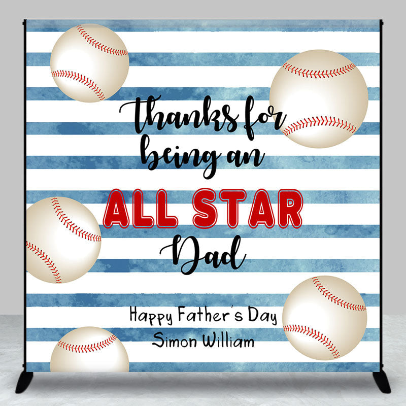 Lofaris Custom Baseball All Star Happy Fathers Day Backdrop