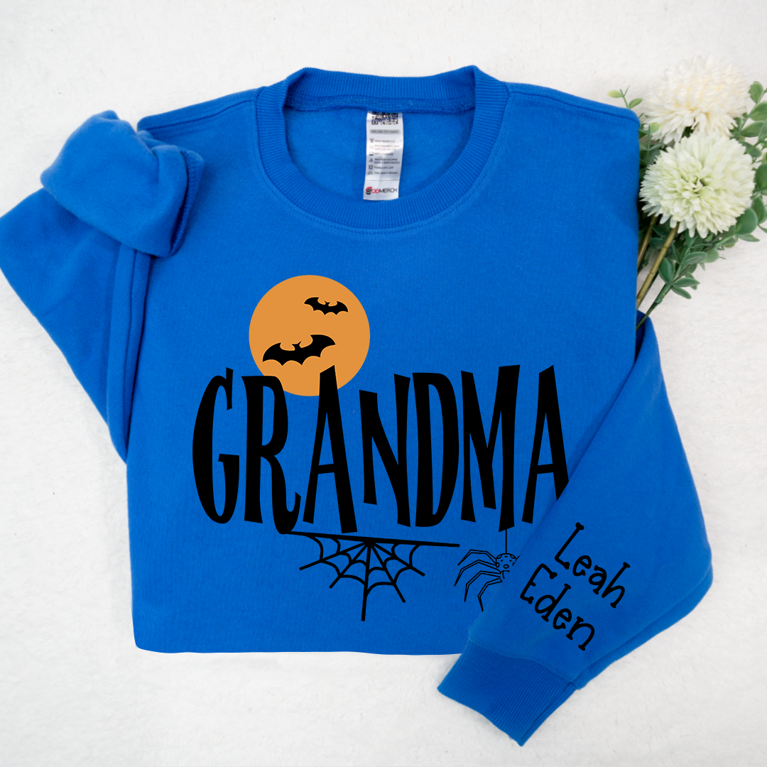 Lofaris Custom Bats Grandma Halloween And Kids Sweatshirt