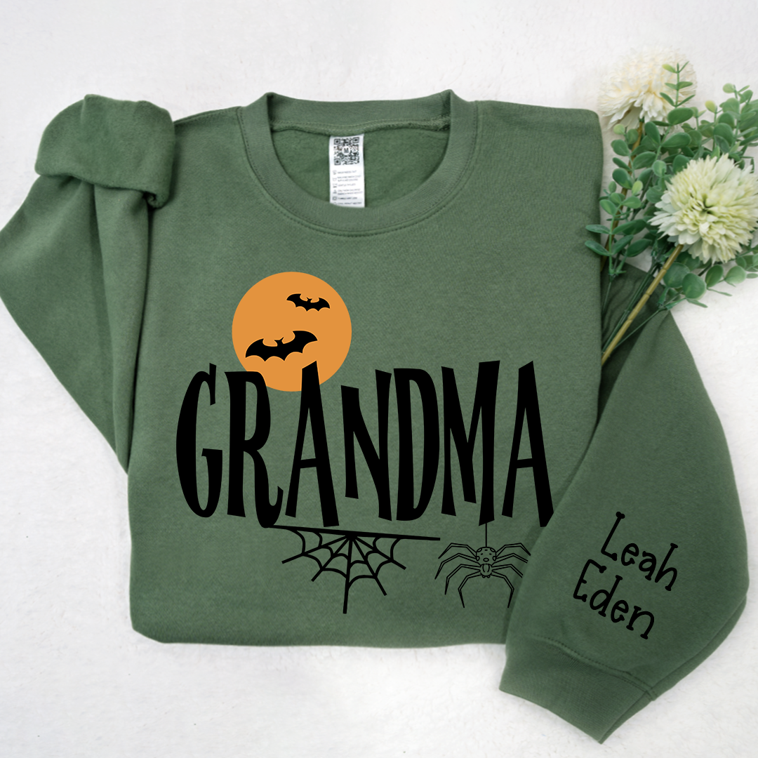 Lofaris Custom Bats Grandma Halloween And Kids Sweatshirt