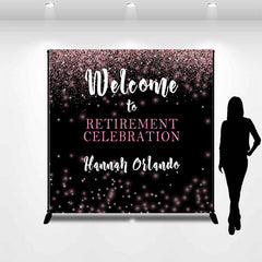 Lofaris Custom Black Bokeh Retirement Celebration Backdrop