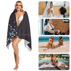 Lofaris Custom Black Love You Daddy So Much Text Beach Towel