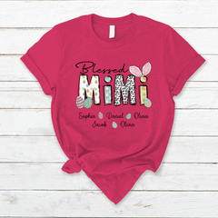 Lofaris Custom Blessed Mimi And Kids Easter Day Gift T-Shirt