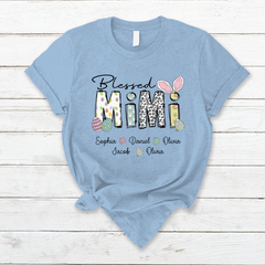 Lofaris Custom Blessed Mimi And Kids Easter Day Gift T-Shirt