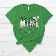 Lofaris Custom Blessed Mimi And Kids Easter Day Gift T-Shirt