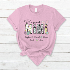 Lofaris Custom Blessed Mimi And Kids Easter Day Gift T-Shirt