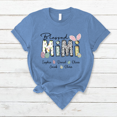Lofaris Custom Blessed Mimi And Kids Easter Day Gift T-Shirt