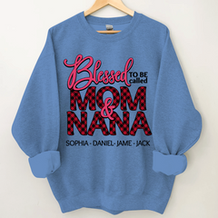 Lofaris Custom Blessed To be Called Mom And Nana Sweatshirt
