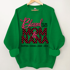 Lofaris Custom Blessed To be Called Mom And Nana Sweatshirt