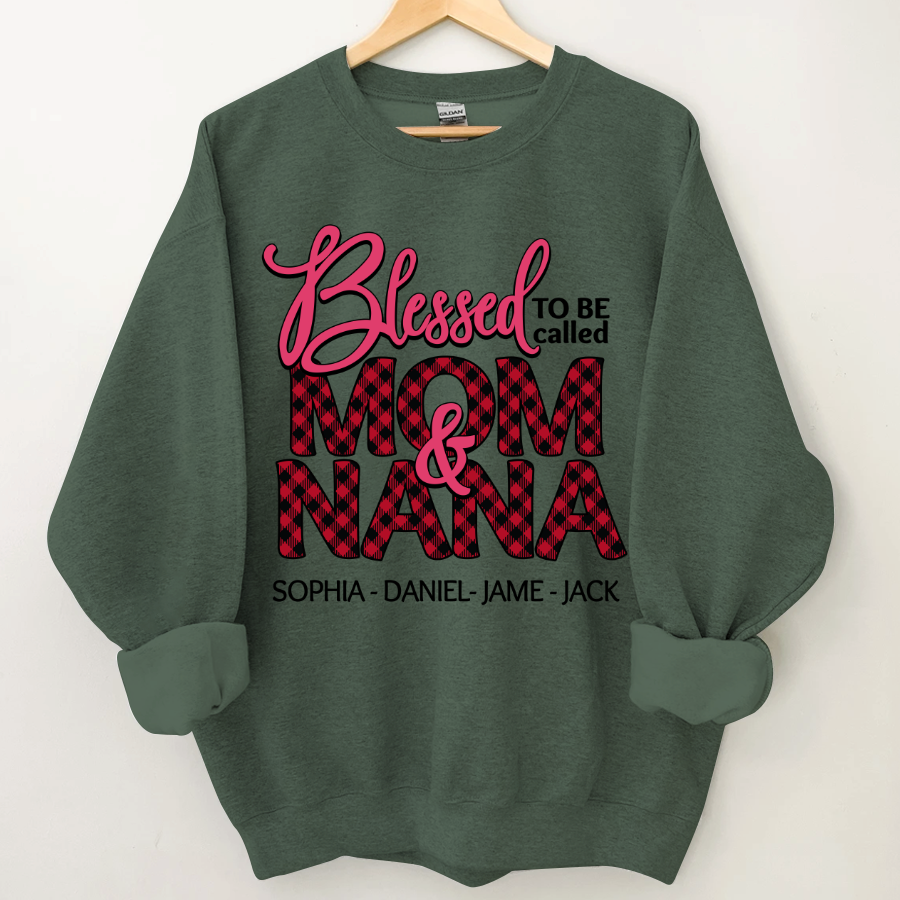 Lofaris Custom Blessed To be Called Mom And Nana Sweatshirt