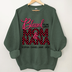 Lofaris Custom Blessed To be Called Mom And Nana Sweatshirt