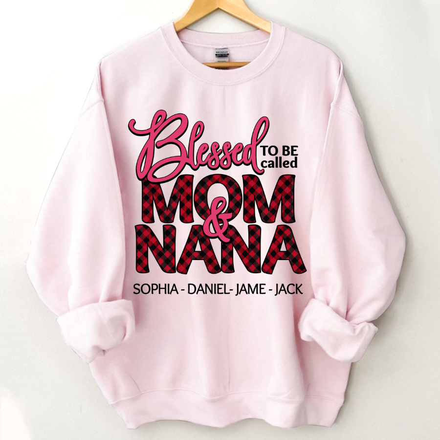 Lofaris Custom Blessed To be Called Mom And Nana Sweatshirt