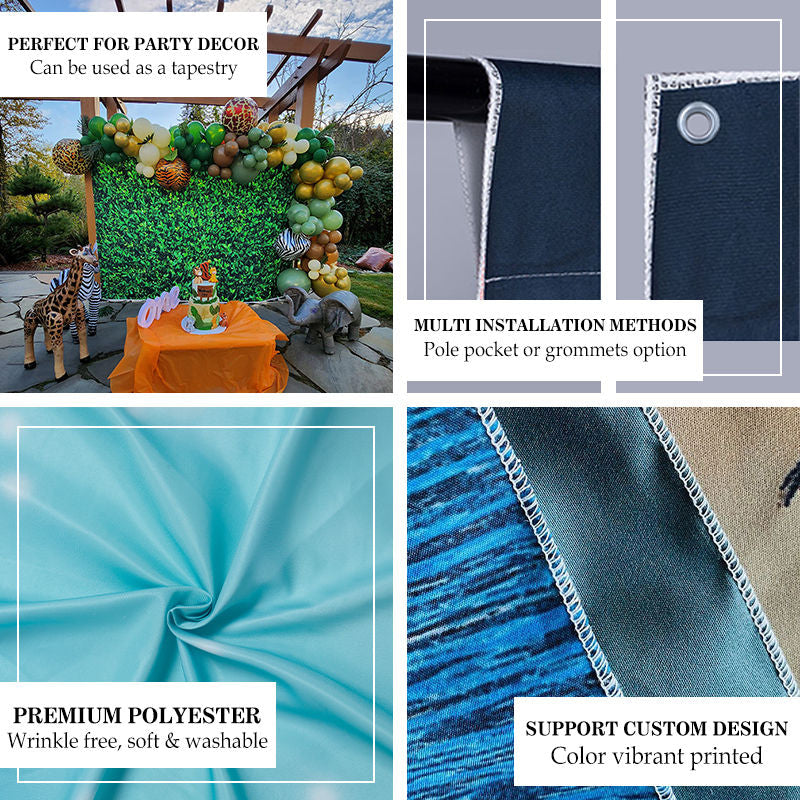 Lofaris Custom Blue Paper Slit Glitter Graduation Backdrop