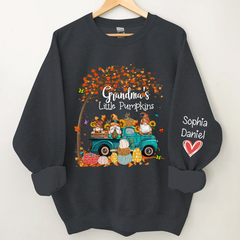 Lofaris Custom Blue Truck Gnomes Autumn Tree Sweatshirt