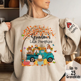 Lofaris Custom Blue Truck Gnomes Autumn Tree Sweatshirt