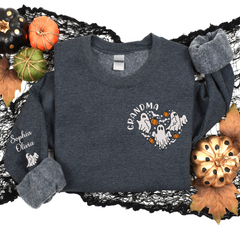 Lofaris Custom Boo Heart Cute Grandma Halloween Sweatshirt