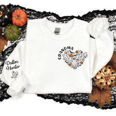 Lofaris Custom Boo Heart Cute Grandma Halloween Sweatshirt