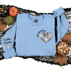 Lofaris Custom Boo Heart Cute Grandma Halloween Sweatshirt