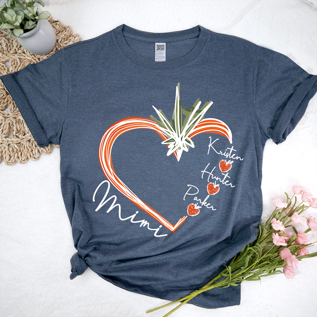 Lofaris Custom Carrot Heart Mimi And Kids Easter Day T-Shirt