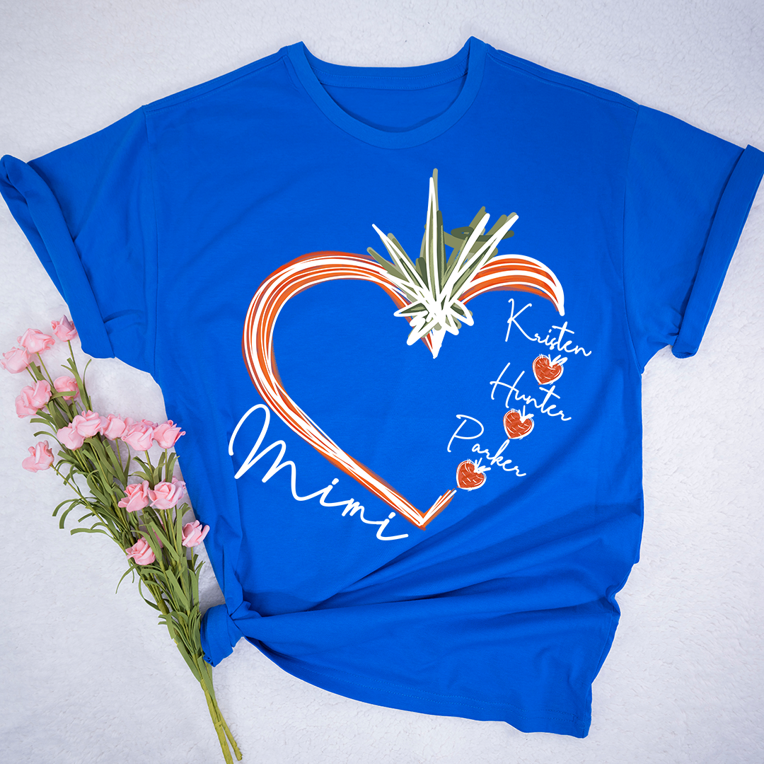 Lofaris Custom Carrot Heart Mimi And Kids Easter Day T-Shirt