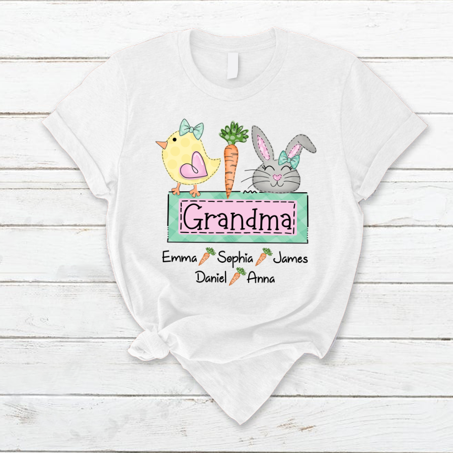 Lofaris Custom Chick Rabbit Grandma Easter Days T-Shirt