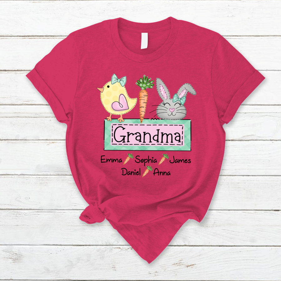 Lofaris Custom Chick Rabbit Grandma Easter Days T-Shirt