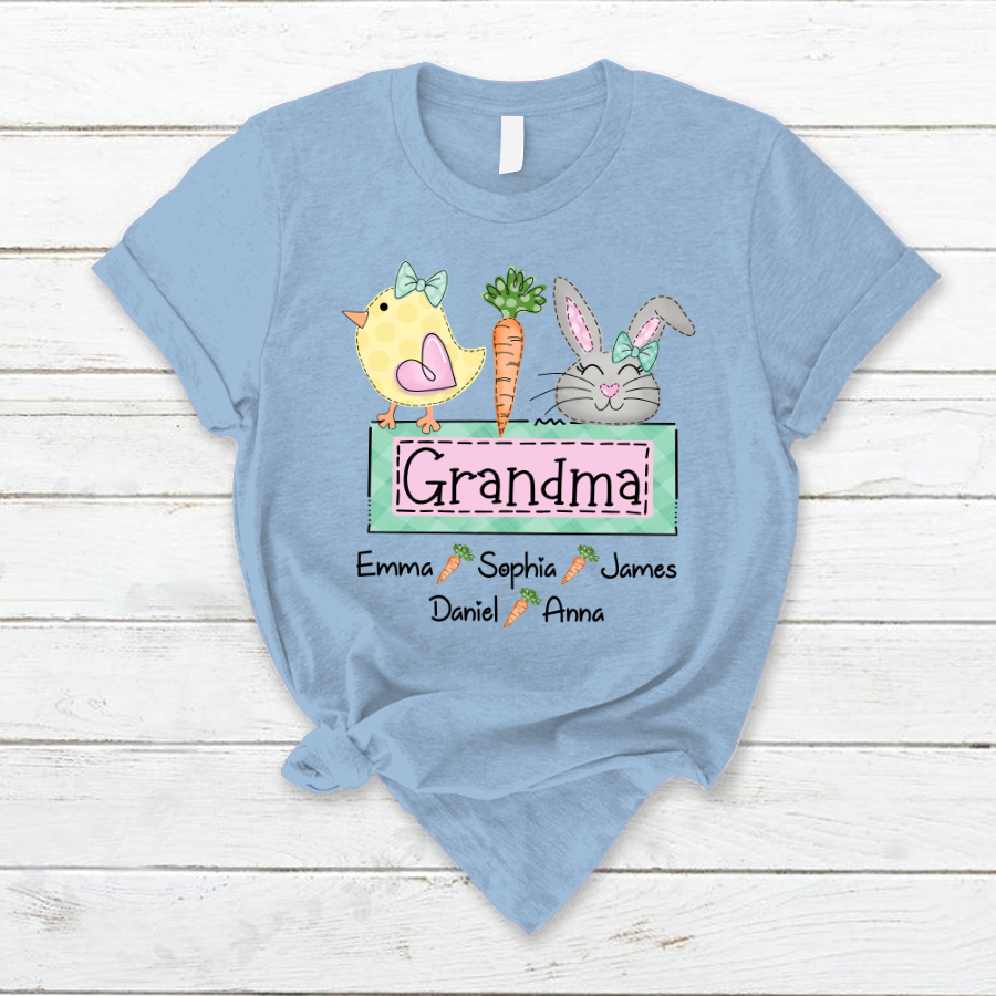 Lofaris Custom Chick Rabbit Grandma Easter Days T-Shirt
