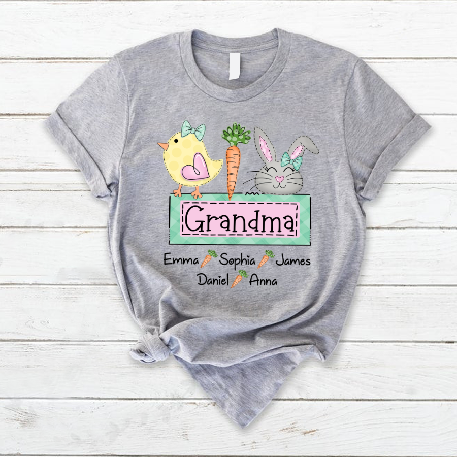 Lofaris Custom Chick Rabbit Grandma Easter Days T-Shirt