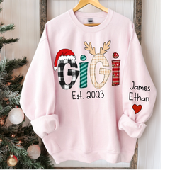 Lofaris Custom Christmas Gigi Grandma Mimi Est Year And Kids CTH01 Sweatshirt