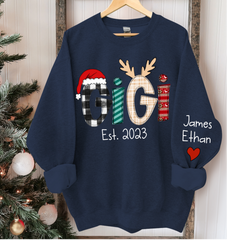 Lofaris Custom Christmas Gigi Grandma Mimi Est Year And Kids CTH01 Sweatshirt