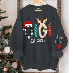 Lofaris Custom Christmas Gigi Grandma Mimi Est Year And Kids CTH01 Sweatshirt