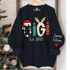 Lofaris Custom Christmas Gigi Grandma Mimi Est Year And Kids CTH01 Sweatshirt