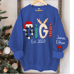 Lofaris Custom Christmas Gigi Grandma Mimi Est Year And Kids CTH01 Sweatshirt