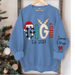 Lofaris Custom Christmas Gigi Grandma Mimi Est Year And Kids CTH01 Sweatshirt