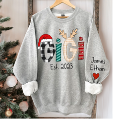 Lofaris Custom Christmas Gigi Grandma Mimi Est Year And Kids CTH01 Sweatshirt