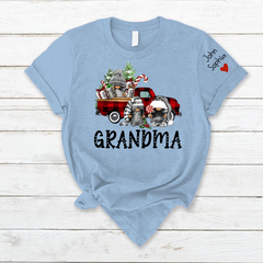 Lofaris Custom Christmas Gnome Grandma And Kids T - Shirt