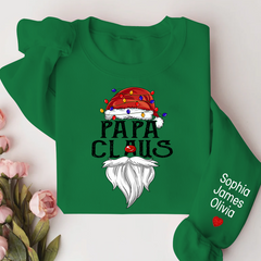 Lofaris Custom Christmas Papa Claus Gift Name Sweatshirt
