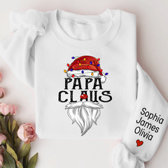 Lofaris Custom Christmas Papa Claus Gift Name Sweatshirt