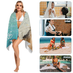 Lofaris Custom Clear Sea Water Sunglasses Puppy beach towel