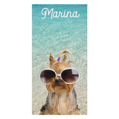 Lofaris Custom Clear Sea Water Sunglasses Puppy beach towel