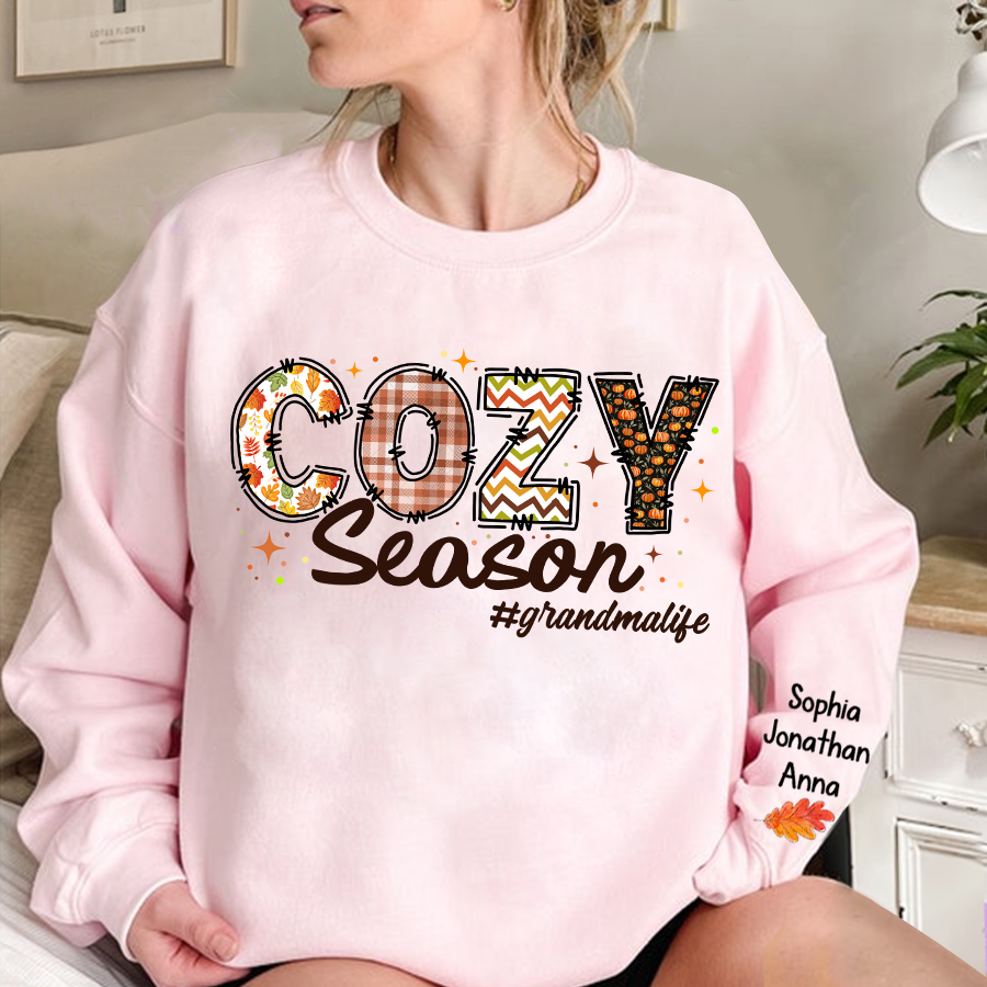 Lofaris Custom Cozy Season Autumn Vibe Grandma Sweatshirt
