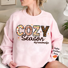 Lofaris Custom Cozy Season Autumn Vibe Grandma Sweatshirt