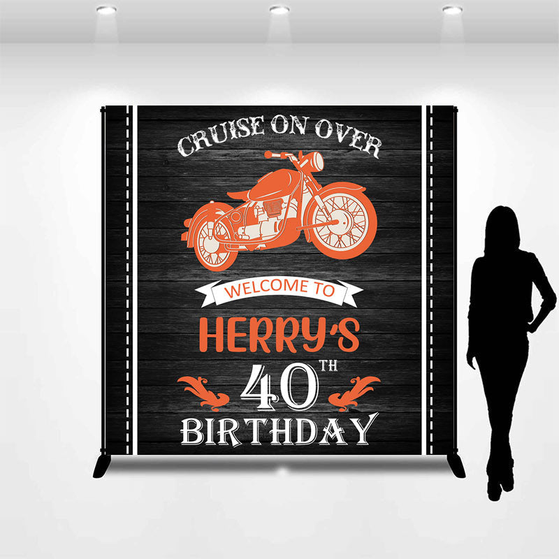 Lofaris Custom Cruise On Overe Motorcycle Birthday Backdrop