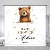 Lofaris Custom Cute Bear Stars Baby Shower Party Backdrop