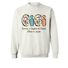 Lofaris Custom Cute Dots Gigi Fishing And Grandkids Sweatshirt