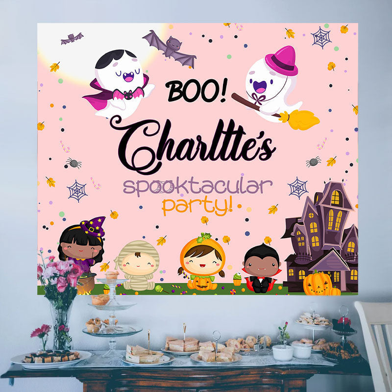 Lofaris Custom Cute Halloween Spooktacular Party Backdrop