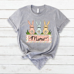 Lofaris Custom Easter Bunny Mimi And Kids Family T-Shirt