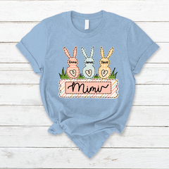 Lofaris Custom Easter Bunny Mimi And Kids Family T-Shirt