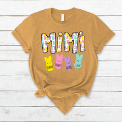 Lofaris Custom Easter Day Mimi And Kids Cute Bunny T-Shirt