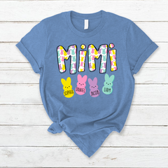 Lofaris Custom Easter Day Mimi And Kids Cute Bunny T-Shirt