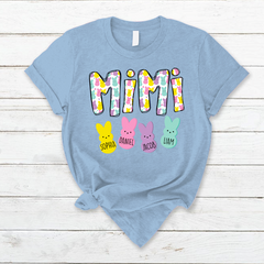 Lofaris Custom Easter Day Mimi And Kids Cute Bunny T-Shirt